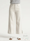 NYDJ Linen Blend Crop Wide Leg Pants