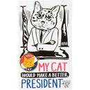 VOTE CAT Enamel Pin in Red, White, and Blue