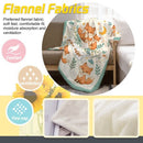 Personalized Fox Blanket with Name - Woodland Fox Family Fleece Throw for Babies, Kids and Fox Lovers - Custom Name Baby Gift