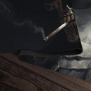 Smoking Skull In Shadow Playmat