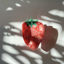 Velvet Claws Big Strawberry Hair Claw | Claw Clip in Velvet Travel Bag