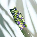 Velvet Claws Checkered Hair Claw in Yellow and Purple | Claw Clip in Velvet Travel Bag