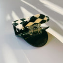 Velvet Claws Checkered Heart Hair Clip