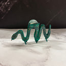 Velvet Claws Cleopatra Green Snake Hair Claw | Claw Clip in Velvet Travel Bag
