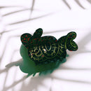 Velvet Claws Coiled Snake Claw in Brown Gold and Red Hair Clip | Claw Clip in Velvet Travel Bag