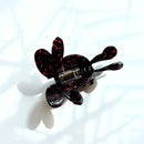 Velvet Claws Coiled Snake Claw in Brown Gold and Red Hair Clip | Claw Clip in Velvet Travel Bag