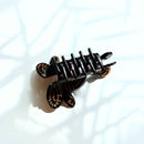 Velvet Claws Coiled Snake Claw in Brown Gold and Red Hair Clip | Claw Clip in Velvet Travel Bag