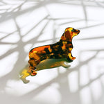 Velvet Claws Dachshund Dog Hair Claw | Claw Clip in Velvet Travel Bag