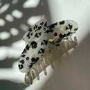 Velvet Claws French Floral Black Flowers Hair Claw