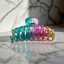 Velvet Claws Hair Claw | The Lobster in Glossy Translucent Rainbow | Claw Clip in Velvet Travel Bag