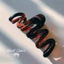 Velvet Claws Hair Clip | '80s Squiggle in Amber Hair Claw