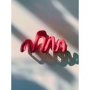 Velvet Claws Hair Clip | '80s Squiggle in Pink Hair Claw