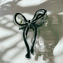 Velvet Claws Hair Clip | Coquette Bow in Black | Claw Clip in Velvet Travel Bag