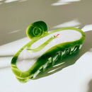 Velvet Claws Hair Clip | Green Snake | Claw Clip in Velvet Travel Bag