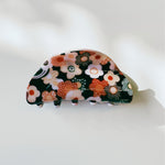 Velvet Claws Hair Clip | The Frenchie in Japanese Floral | Claw Clip in Velvet Travel Bag