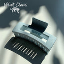 Velvet Claws Hair Clip | The Jada in Blue Speckle | Claw Clip in Velvet Travel Bag