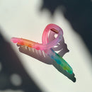 Velvet Claws Hair Clip | The Rainbow in Cursive Hair Claw