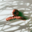 Velvet Claws Hair Clip | Triangle Plush in Copper Mauve Faux Fur Hair Claw