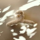 Velvet Claws Hair Clip | Triangle Plush in Faux Fur White Hair Claw