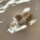 Velvet Claws Hair Clip | Triangle Plush in Faux Fur White Hair Claw