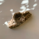 Velvet Claws Hair Clip | Triangle Plush in Teddy Bear Brown Faux Fur Hair Claw