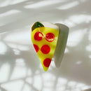 Velvet Claws Hair Clip in Pizza Slice | Claw Clip in Velvet Travel Bag