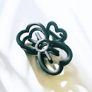 Velvet Claws Hello Cat Black Bow Hair Claw | Hair Clip in Velvet Travel Bag