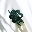 Velvet Claws Hello Cat Black Bow Hair Claw | Hair Clip in Velvet Travel Bag