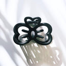Velvet Claws Hello Cat Black Bow Hair Claw | Hair Clip in Velvet Travel Bag