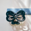 Velvet Claws Hello Cat Black Bow Hair Claw | Hair Clip in Velvet Travel Bag