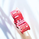 Velvet Claws Hello Cat Pink Bow Hair Clip | Claw Clip in Velvet Travel Bag