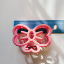 Velvet Claws Hello Cat Pink Bow Hair Clip | Claw Clip in Velvet Travel Bag