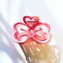 Velvet Claws Hello Cat Pink Bow Hair Clip