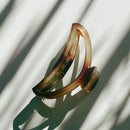 Velvet Claws Hollow Crescent in Marble Auburn Hair Claw