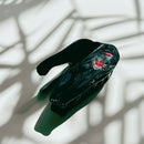 Velvet Claws Mandrill Ape Hair Claw in Black | Claw Clip in Velvet Travel Bag