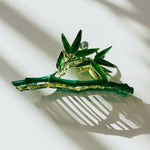 Velvet Claws Metal Hair Clip | Bamboo Forest | Claw Clip in Velvet Travel Bag