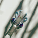 Velvet Claws Mini Blue Tea Cup with Pink Flowers Hair Claw