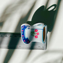 Velvet Claws Mini Blue Tea Cup with Pink Flowers Hair Claw