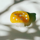 Velvet Claws Mini Mushroom Hair Clip in Orange | Claw Clip in Velvet Travel Bag