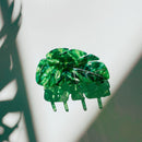 Velvet Claws Monstera Leaf Hair Claw | Claw Clip in Velvet Travel Bag