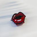 Velvet Claws Pop Art Lips Mini Hair Claw | Claw Clip in Velvet Travel Bag