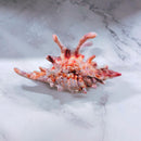 Velvet Claws Realistic Conch Shell Hair Claw in Natural Brown and White | Claw Clip in Velvet Travel Bag