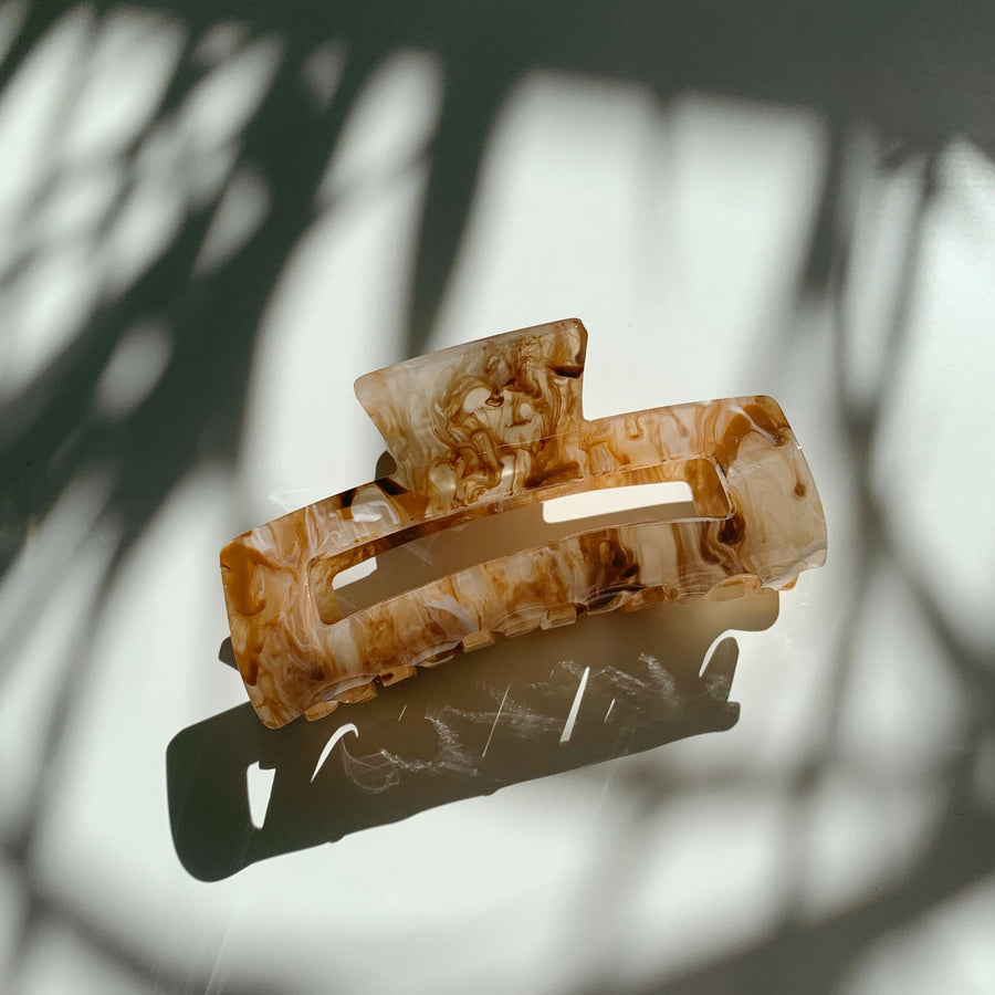 Velvet Claws Rectangular Mini Claw in Iced Latté