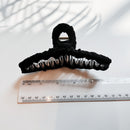 Velvet Claws Ultra Profesh Satin Wrapped Thin Hair Claw in Black | Claw Clip in Velvet Travel Bag