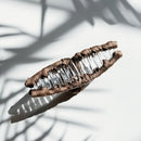 Velvet Claws Ultra Profesh Satin Wrapped Thin Hair Claw in Bronze | Claw Clip in Velvet Travel Bag
