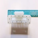 Velvet Claws Uptown Lady in White Dot Hair Clip | Claw Clip in Velvet Travel Bag