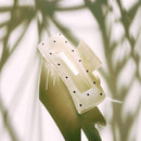 Velvet Claws Uptown Lady in White Dot Hair Clip | Claw Clip in Velvet Travel Bag