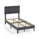 Upholstered Platform Bed with Adjustable Headboard - Twin Size
