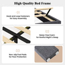 Upholstered Platform Bed with Adjustable Headboard - Twin Size