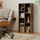 Vertical or Horizontal Freestanding Bookshelf with 7 Compartments